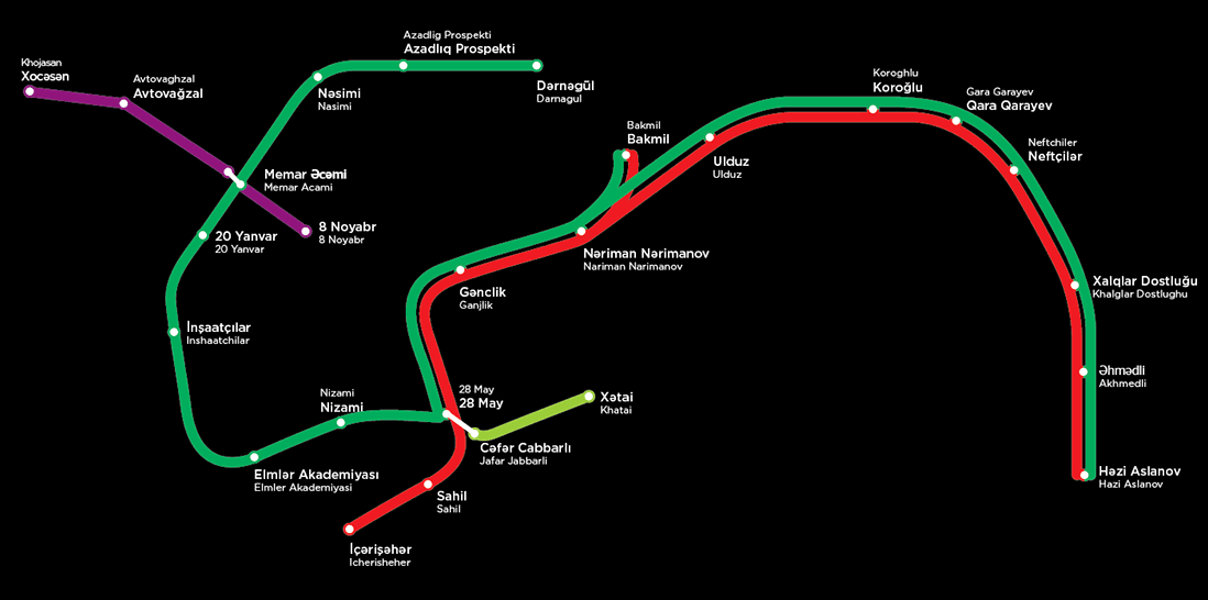 Baku Metro map