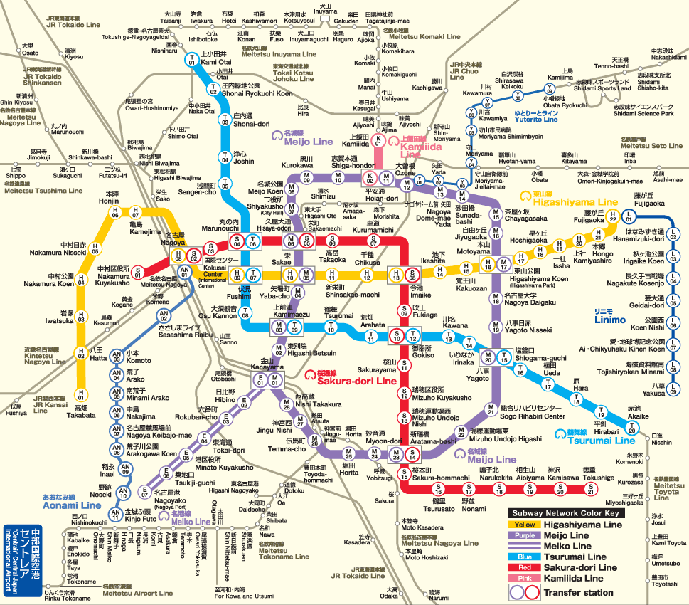 Nagoya subway map