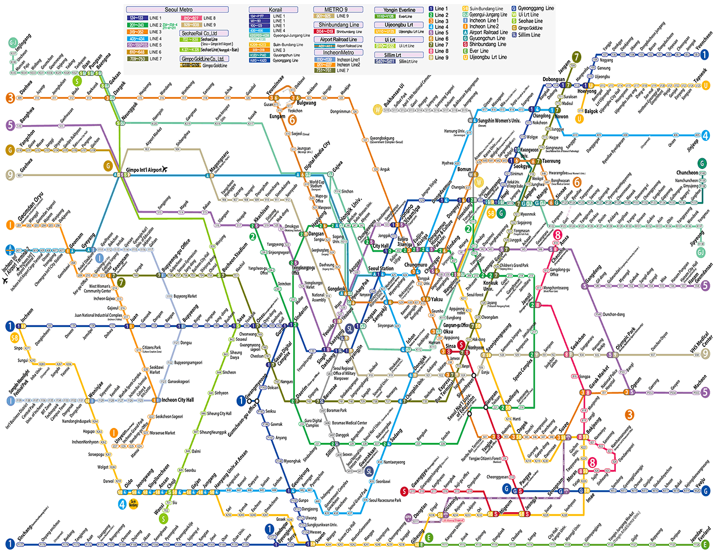 Seoul subway map