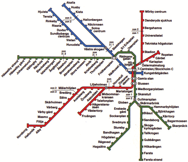 Stockholm metro map