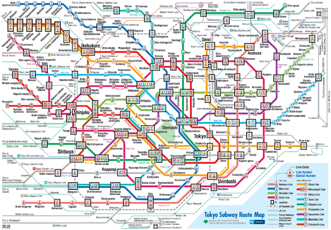 Tokyo Metro map