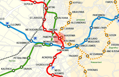 Panepistimio station map