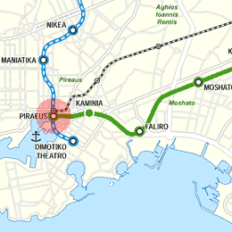 Piraeus station map