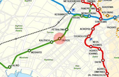 Tavros station map