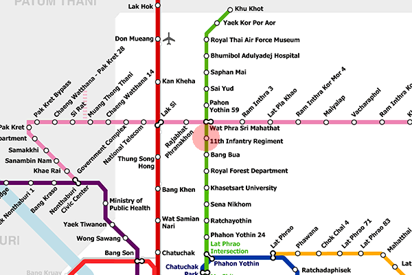 11th Infantry Regiment station map