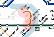 Bangkok metro Gold Line map