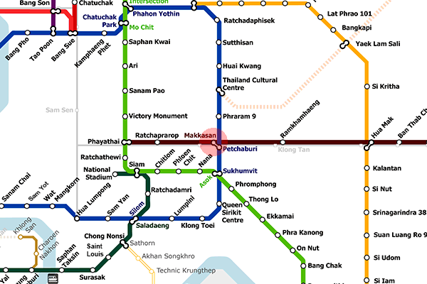 Makkasan (City Air Terminal) station map