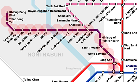 Bangkok metro MRT Purple line map