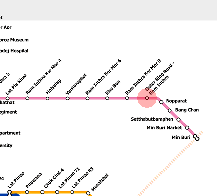 Outer Ring Road - Ram Inthra station map