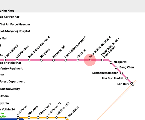 Ram Inthra Kor Mor 9 station map