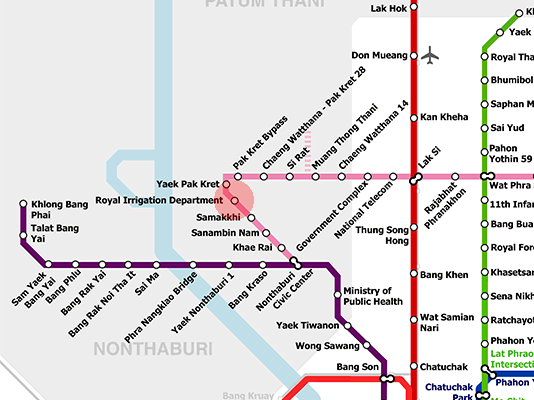 Royal Irrigation Department station map