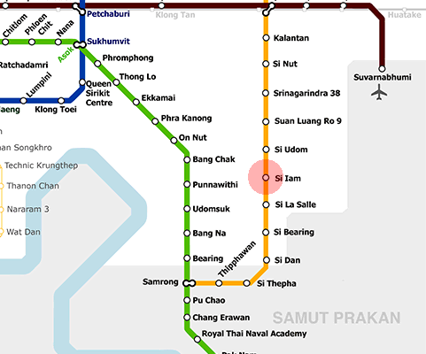 Si Iam station map