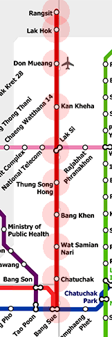 Bangkok metro SRT Dark Red Line map