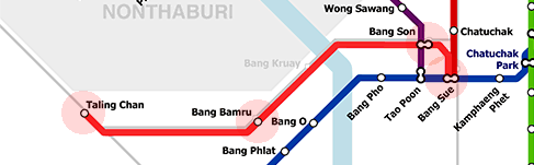 Bangkok metro SRT Light Red Line map