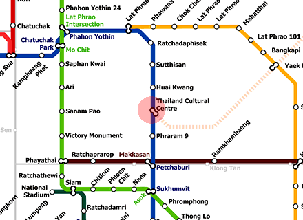 Thailand Cultural Centre station map