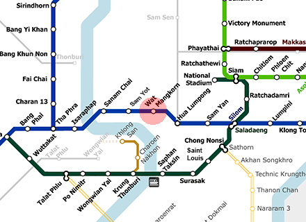 Wat Mangkon station map