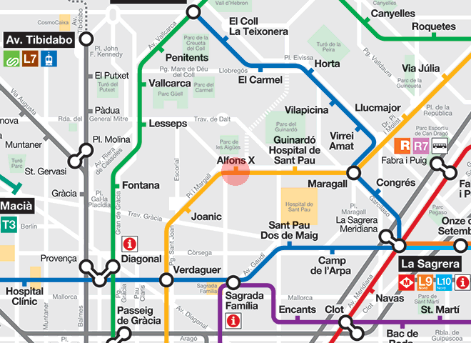 Alfons X station map