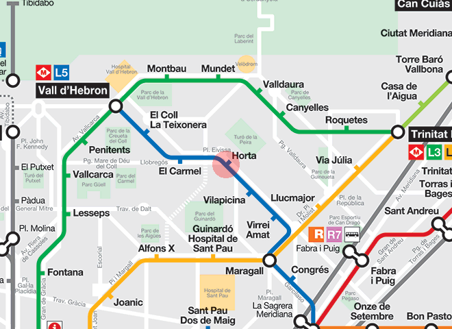 Horta station map