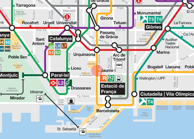 Jaume I station map