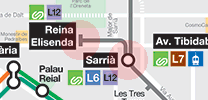 Barcelona metro Line 12 map