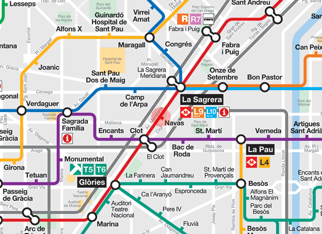 Navas station map