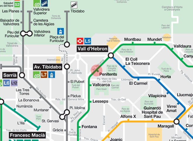 Penitents station map