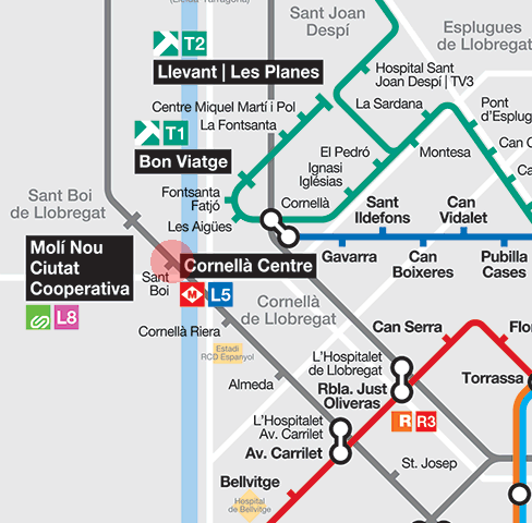 Sant Boi station map