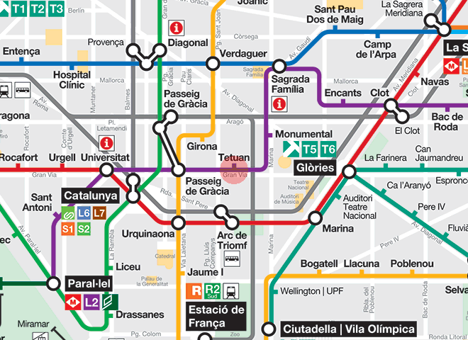 Tetuan station map