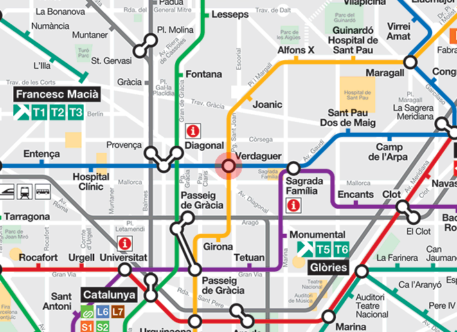 Verdaguer station map