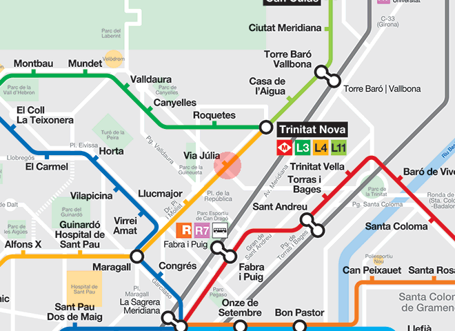 Via Julia station map