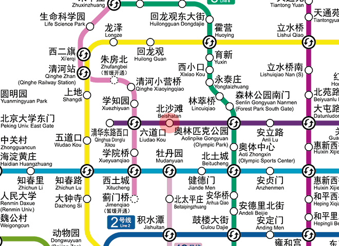 Beishatan station map