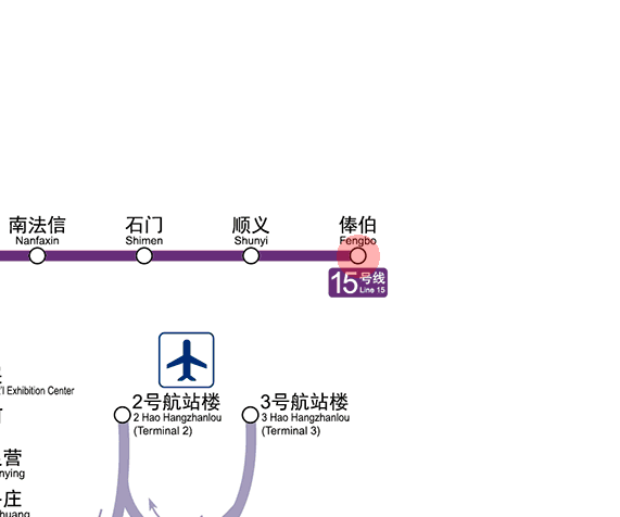 Fengbo station map