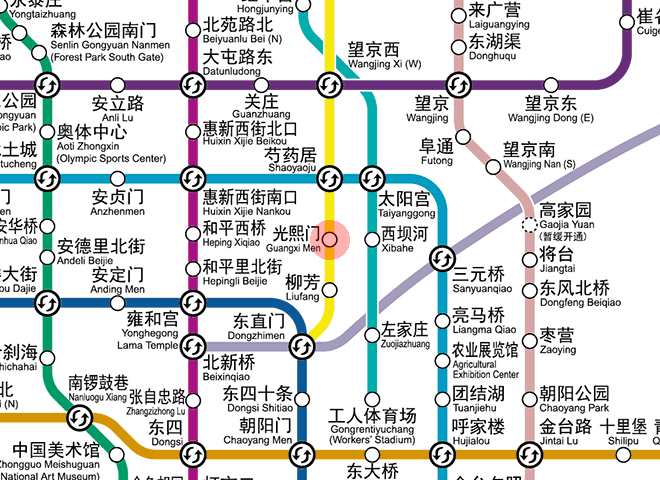 Guangximen station map