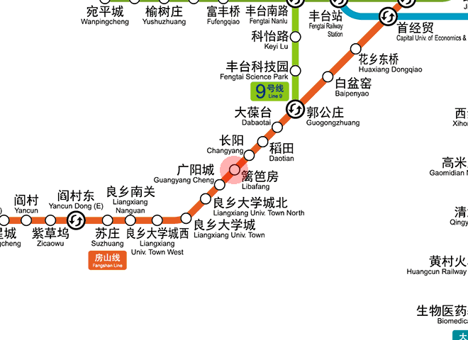 Libafang station map