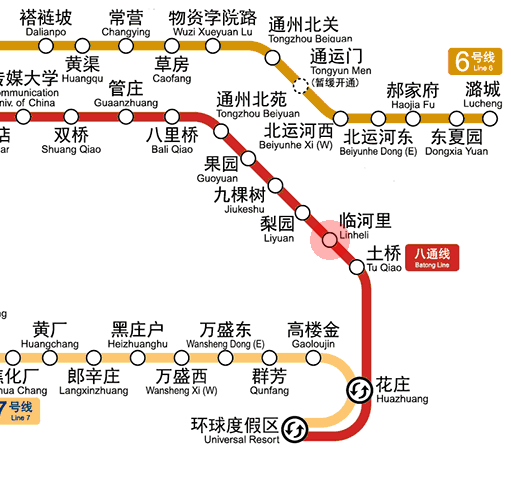 Linheli station map