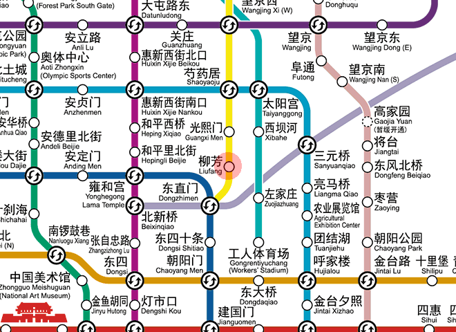 Liufang station map