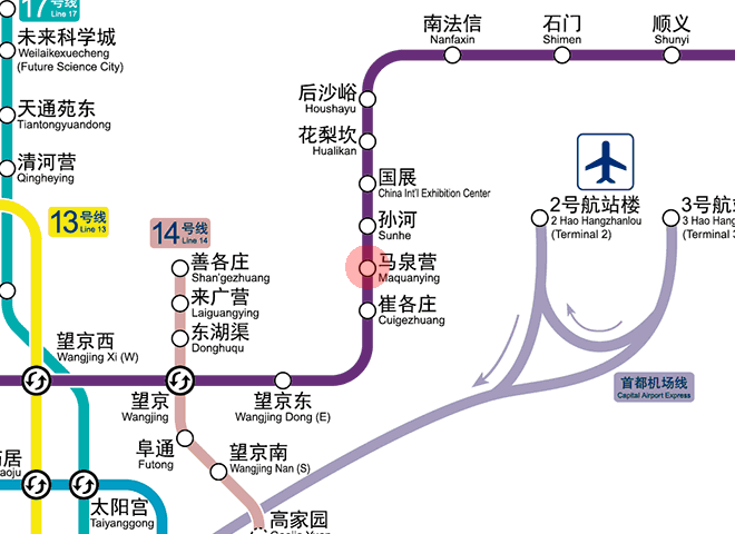 Maquanying station map
