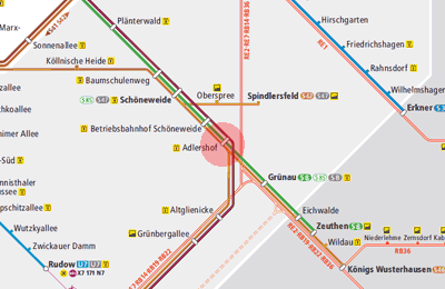 Adlershof station map