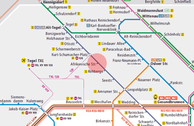 Afrikanische Strasse station map