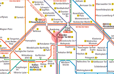 Brandenburger Tor station map
