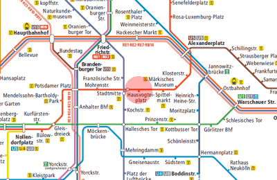 Hausvogteiplatz station map
