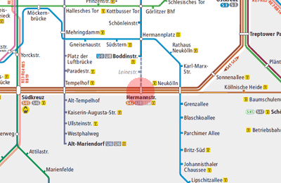 Hermannstrasse station map