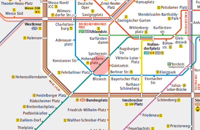 Hohenzollernplatz station map