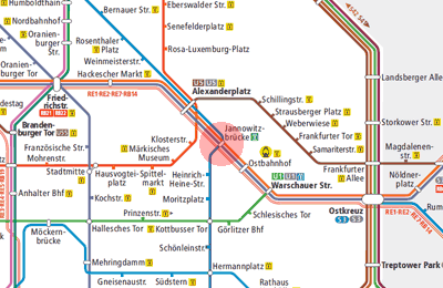 Jannowitzbrucke station map