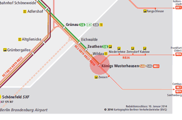 Konigs Wusterhausen station map