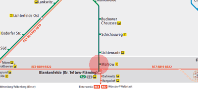 Mahlow station map