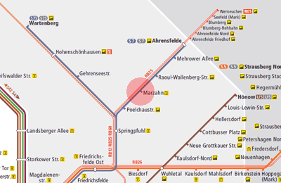 Marzahn station map