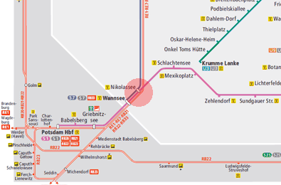 Nikolassee station map