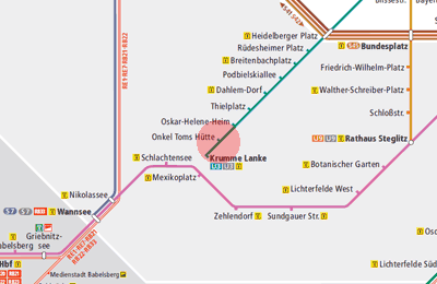 Onkel Toms Hutte station map