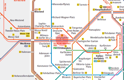 Savignyplatz station map